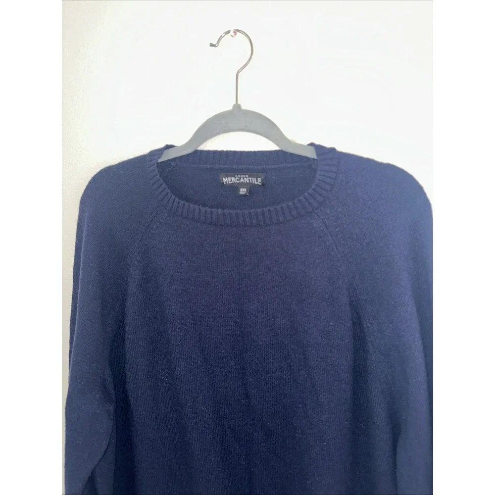 J. Crew Mercantile Men's Wool‎ Cotton Blend Sweater Navy Size XXL